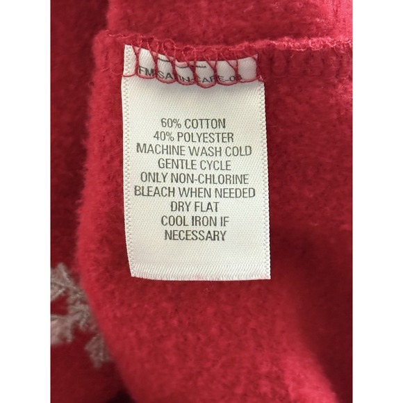 VTG Holiday Traditions Red Grandma Cardigan XL w/Embroidered Christmas Patches - Picture 9 of 11